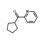 structure of CAS# 157592-43-3, Cyclopentyl(2-Pyridinyl)Methanone;2-cyclopentanecarbonylpyridine;Cyclopentyl 2-pyridyl ketone;MFCD07699202