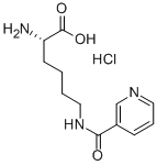 structure of CAS# 158276-23-4, N6-(2-Pyridinylcarbonyl)-L-Lysine;N-EPSILON-NICOTINOYL-L-LYSINE HYDROCHLORIDE;N-EPSILON-NICOTINYL-L-LYSINE HYDROCHLORIDE;N-EPSILON-NICOTINOL-L-LYSINE-HYDROCHLORIDE