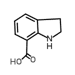 结构式 CAS# 15861-40-2, 7-吲哚啉羧酸
