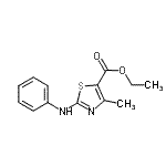 CAS 登录号：15865-96-0， 乙基2-苯胺基-4-甲基-1,3-噻唑-5-羧酸酯