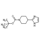 structure of CAS# 158654-96-7, 2-Methyl-2-Propanyl 4-(1H-Imidazol-2-Yl)-1-Piperidinecarboxylate;1-Boc-4-imidazol-2-yl-piperidine;1-Boc-4-Imidazol-2-ylpiperidine;MFCD11111715