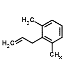 structure of CAS# 1587-05-9, 2-Allyl-1,3-Dimethylbenzene;3-(2,6-Dimethylphenyl)-1-propene