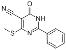CAS 登录号：15908-64-2， 1,4-二氢-6-(甲硫基)-4-氧代-2-苯基-5-嘧啶甲腈