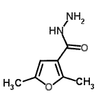 结构式 CAS# 159881-93-3, 2,5-二甲基-3-呋喃甲酰肼