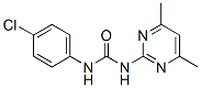 structure of CAS# 16018-61-4, 1-(4,6-Dimethylpyrimidine-2-Yl)-3-(4-Chlorophenyl)Urea;1-(4-Chlorophenyl)-3-(4,6-Dimethyl-2-Pyrimidinyl)Urea;1-(P-Chlorophenyl)-3-(4,6-Dimethyl-2-Pyrimidinyl)Urea;4-25-00-02208 (Beilstein Handbook Reference)