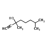 CAS#: 1604-26-8， 3,7-Dimethyl-1-Octyn-3-Ol