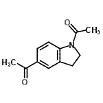 structure of CAS# 16078-35-6, 1,1'-(2,3-Dihydro-1H-Indole-1,5-Diyl)Diethanone;1,5-Diacetylindoline;15-DIACETYLINDOLINE97;593273_ALDRICH