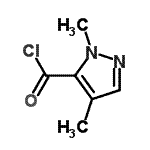 structure of CAS# 160886-90-8, 1,4-Dimethyl-1H-Pyrazole-5-Carbonyl Chloride;1,4-dimethyl-1H-pyrazole-5-carbonyl chloride