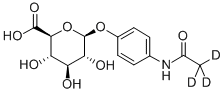 structure of CAS# 16110-10-4, Acetaminophen Glucuronide;(2S,3S,4S,5R,6S)-6-(4-Acetamidophenoxy)-3,4,5-Trihydroxy-Tetrahydropyran-2-Carboxylic Acid;(2S,3S,4S,5R,6S)-6-(4-Acetamidophenoxy)-3,4,5-Trihydroxy-2-Tetrahydropyrancarboxylic Acid;(2S,3S,4S,5R,6S)-6-(4-Acetamidophenoxy)-3,4,5-Trihydroxy-Oxane-2-Carboxylic Acid