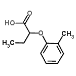structure of CAS# 161790-50-7, 2-(2-Methylphenoxy)Butanoic Acid;2-(2-methylphenoxy)butanoic acid;2-o-Tolyloxy-butyric acid;BAS 13522253