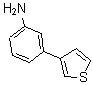 structure of CAS# 161886-96-0, 3-(3-Thienyl)-Benzenamine;3-THIOPHEN-3-YL-PHENYLAMINE;3-(3-Aminophenyl)Thiophene;3-(Thiophen-3-Yl)Aniline