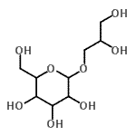 结构式 CAS# 16232-91-0, 2,3-二羟基丙基吡喃己糖苷