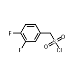 structure of CAS# 163295-73-6, (3,4-Difluorophenyl)Methanesulfonyl Chloride;(3,4-Difluorophenyl)methanesulphonyl chloride;[(3,4-difluorophenyl)methyl]chlorosulfone;3,4-Difluorobenzylsulfonyl chloride