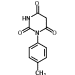 结构式 CAS# 16348-04-2, 1-(4-甲基苯基)-2,4,6(1H,3H,5H)-嘧啶三酮