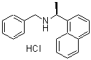 structure of CAS# 163831-66-1, (alphaS)-alpha-Methyl-N-(Phenylmethyl)-1-Naphthalenemethanamine Hydrochloride (1:1)
