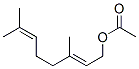 structure of CAS# 16409-44-2, Geranyl Acetate;3,7-Dimethylocta-2,6-Dienyl Acetate;Acetic Acid 3,7-Dimethylocta-2,6-Dienyl Ester;Acetic Acid [(2E)-3,7-Dimethylocta-2,6-Dienyl] Ester