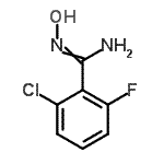 structure of CAS# 1643-74-9, 2-Chloro-6-Fluoro-N'-Hydroxybenzenecarboximidamide;2-Chloro-6-fluoro-N-hydroxy-benzamidine
