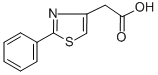 structure of CAS# 16441-28-4, (2-Phenyl-Thiazol-4-Yl)-Acetic Acid;2-(2-Phenylthiazol-4-Yl)Acetate;2-(2-Phenyl-4-Thiazolyl)Acetate;2-(2-Phenyl-1,3-Thiazol-4-Yl)Ethanoate