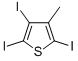 structure of CAS# 16488-62-3, 2,3,5-Triiodo-4-Methyl-Thiophene;2,3,5-Triiodo-4-Methyl-Thiophene;Nsc109391