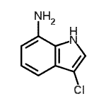 structure of CAS# 165669-13-6, 3-Chloro-1H-Indol-7-Amine;3-chloro-1H-indol-7-amine;7-Amino-3-chlor-1H-indol