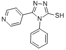 结构式 CAS# 16629-40-6, 4-苯基-5-吡啶-4-基-4H-[1,2,4]三唑-3-硫醇