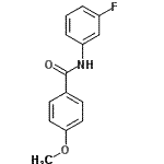 结构式 CAS# 167565-79-9, N-(3-氟苯基)-4-甲氧基苯甲酰胺