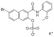 CAS 登录号：1680-70-2， 萘酚 As-联硫酸酯钾盐