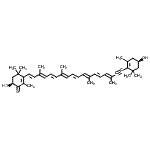 CAS#: 16913-24-9， (6S)-6-Hydroxy-3-[(1E,3E,5E,7E,9E,11E,13E,15E)-18-[(4R)-4-Hydroxy-2,6,6-Trimethyl-1-Cyclohexenyl]-3,7,12,16-Tetramethyl-Octadeca-1,3,5,7,9,11,13,15-Octaen-17-Ynyl]-2,4,4-Trimethyl-Cyclohex-2-En-1-One