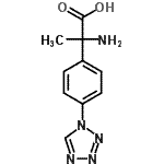 structure of CAS# 169209-66-9, 2-Amino-2-[4-(1H-Tetrazol-1-Yl)Phenyl]Propanoic Acid;MTPG