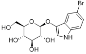 结构式 CAS# 16934-09-1, 5-溴-1H-吲哚-3-基 beta-D-吡喃葡萄糖苷