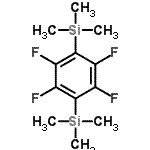结构式 CAS# 16956-91-5, (2,3,5,6-四氟-1,4-亚苯基)二(三甲基硅烷)