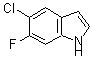 structure of CAS# 169674-57-1, 5-Chloro-6-Fluoroindole;5-CHLORO-6-FLUOROINDOLE