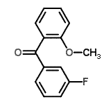 结构式 CAS# 170019-17-7, (3-氟苯基)-(2-甲氧基苯基)甲酮