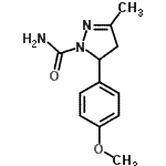CAS#: 17014-33-4， 5-(4-Methoxyphenyl)-3-Methyl-4,5-Dihydro-1H-Pyrazole-1-Carboxamide