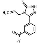 structure of CAS# 17050-61-2, 4-Allyl-5-(3-Nitrophenyl)-4H-1,2,4-Triazole-3-Thiol;4-Allyl-5-(3-nitro-phenyl)-4H-[1,2,4]triazole-3-thiol;4H-1,2,4-triazole-3-thiol, 5-(3-nitrophenyl)-4-(2-propenyl)-;5-(3-nitrophenyl)-4-prop-2-enyl-1,2,4-triazole-3-thiol