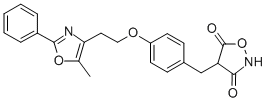 CAS#: 170861-63-9， 4-[[4-[2-(5-Methyl-2-Phenyl-1,3-Oxazol-4-Yl)Ethoxy]Phenyl]Methyl]-1,2-Oxazolidine-3,5-Dione