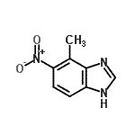 structure of CAS# 170918-28-2, 4-Methyl-5-Nitro-1H-Benzimidazole;1H-Benzimidazole,4-methyl-5-nitro-;4-methyl-5-nitro-1H-benzo[d]imidazole