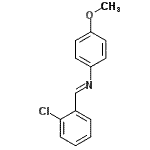 structure of CAS# 17099-11-5, (E)-1-(2-Chlorophenyl)-N-(4-Methoxyphenyl)Methanimine;(2-chlorobenzylidene)(4-methoxyphenyl)amine;4-Methoxy-N-(2-chlorobenzylidene)aniline;N- -4-METHOXYANILIN&