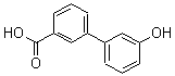 structure of CAS# 171047-01-1, 3'-Hydroxy-[1,1'-Biphenyl]-3-carboxylic Acid