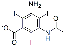 structure of CAS# 1713-07-1, 3-Acetamido-5-amino-2,4,6-triiodobenzoic acid;3-Acetamido-5-Amino-2,4,6-Triiodo-Benzoic Acid;3-(Acetylamino)-5-Amino-2,4,6-Triiodobenzoic Acid;3-Amino-5-Acetamido-2,4,6-Triiodobenzoate