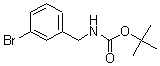 结构式 CAS# 171663-13-1, N-[(3-溴苯基)甲基]-氨基甲酸叔丁酯