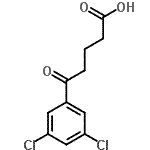 structure of CAS# 172168-00-2, 5-(3,5-Dichlorophenyl)-5-Oxopentanoic Acid;5-(3,5-Dichlorophenyl)-5-oxovaleric acid
