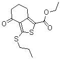 structure of CAS# 172516-30-2, 4,5,6,7-Tetrahydro-4-Oxo-3-(Propylthio)-Benzo[c]Thiophene-1-carboxylic Acid Ethyl Ester;ETHYL 4-OXO-3-(N-PROPYLTHIO)-4,5,6,7-TETRAHYDROBENZO(C)THIOPHENE-1-CARBOXYLATE;ETHYL 4-OXO-3-(PROPYLTHIO)-4,5,6,7-TETRAHYDROBENZO[C]THIOPHENE-1-CARBOXYLATE