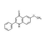 结构式 CAS# 17282-70-1, 6-甲氧基-2-苯基-4-喹啉醇