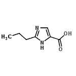 structure of CAS# 172875-52-4, 2-Propyl-1H-Imidazole-5-Carboxylic Acid;2-Propyl-1H-imidazole-4-carboxylic acid;2-Propyl-1H-imidazole-5-carboxylic acid;MFCD07378880