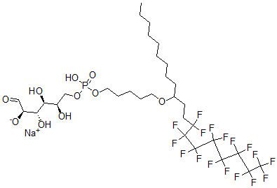 CAS#: 172916-27-7， Sodium (2R,3R,4S,5R)-6-[5-(13,13,14,14,15,15,16,16,17,17,18,18,19,19,20,20,20-Heptadecafluoroicosan-10-Yloxy)Pentoxy-Hydroxyphosphoryl]Oxy-3,4,5-Trihydroxy-1-Oxohexan-2-Olate