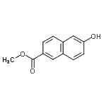 结构式 CAS# 17295-11-3, 甲基6-羟基-2-萘甲酸酯