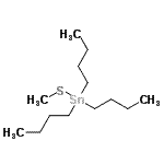 结构式 CAS# 17314-32-8, 三丁基(甲硫基)锡烷