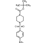 structure of CAS# 173951-84-3, 2-Methyl-2-Propanyl 4-[(4-Aminophenyl)Sulfonyl]-1-Piperazinecarboxylate;1-PIPERAZ<wbr>INECARBOX<wbr>YLICACID,<wbr> 4-[(4-AM<wbr>INOPHENYL<wbr>)SULFONYL<wbr>]-, 1,1-D<wbr>IMETHYLET<wbr>HYL ESTER;tert-butyl 4-(4-aminophenylsulfonyl)piperazine-1-carboxylate
