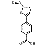 结构式 CAS# 174623-07-5, 4-(5-甲酰基-2-噻吩基)苯甲酸